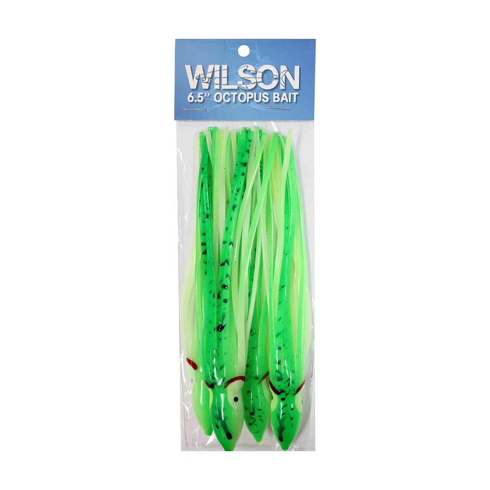 4 Pack of Wilson 5 Inch Vinyl Octopus Squid Skirts - Squid Tails-Trolling Skirts