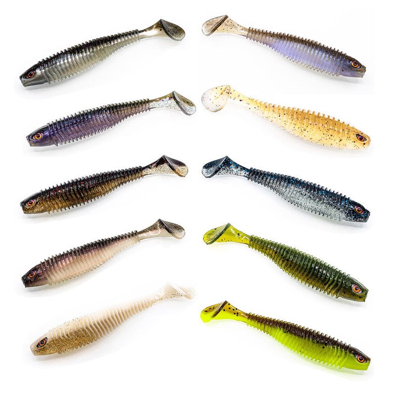 Buy 5 Pack of Chasebait 4 Inch Paddle Baits Soft Plastic Fishing Lures -  MyDeal
