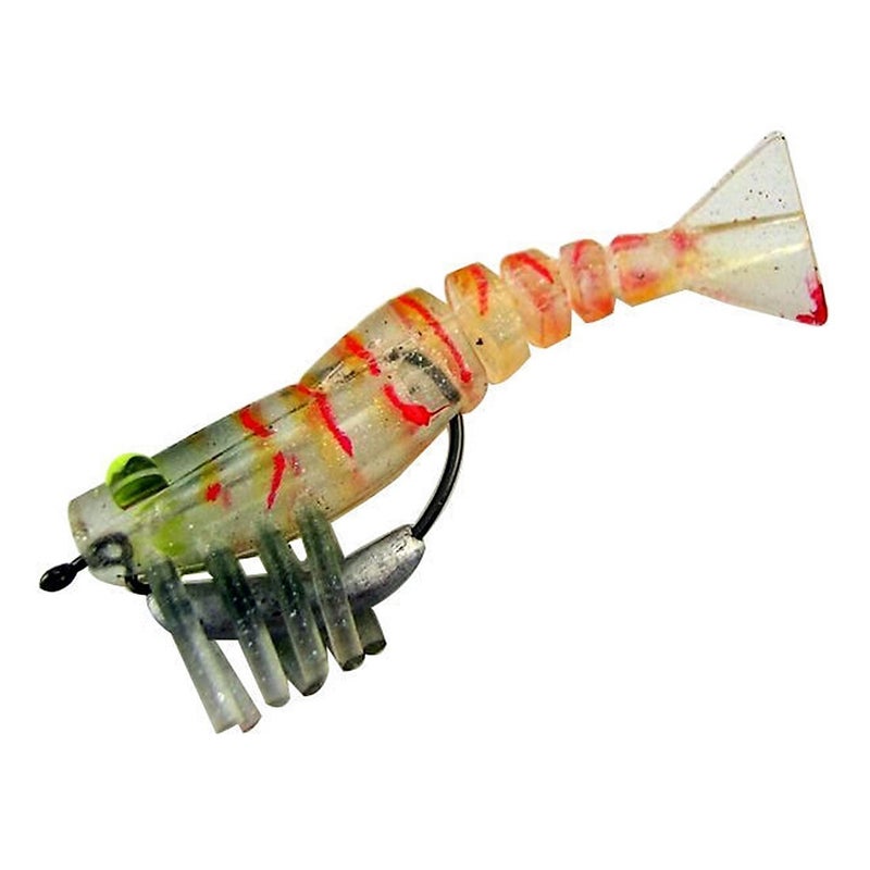 Buy 50mm Zerek Live Shrimp Pre Rigged Lumo Eyes Jointed Body Lure - MyDeal