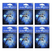 6 Pack of Surecatch Pre-Tied Light Surf Rigs with Chemically Sharpened Hooks