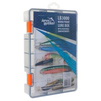 Jarvis Walker LB3000 Worm Proof Lure Tackle Box Adjustable Compartments