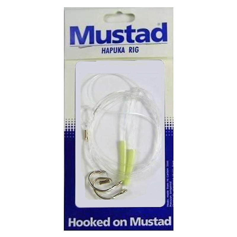  Mustad Light Double Assist Rig, White w/Rnbw Flash