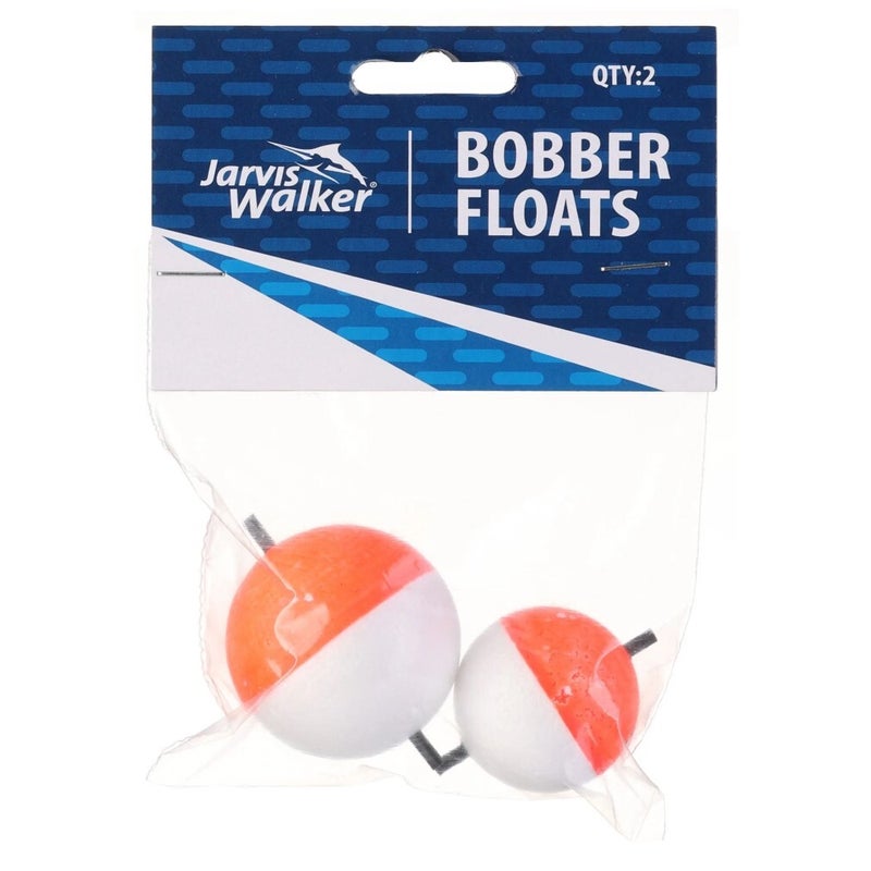 Buy 2 Pack of Jarvis Walker Foam Bobber Fishing Floats - 2 Different Sizes  - MyDeal