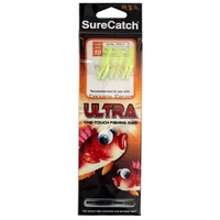 Surecatch Ultra Sabiki Rig - Bait Rig with Green Tinsel and 18lb Leader