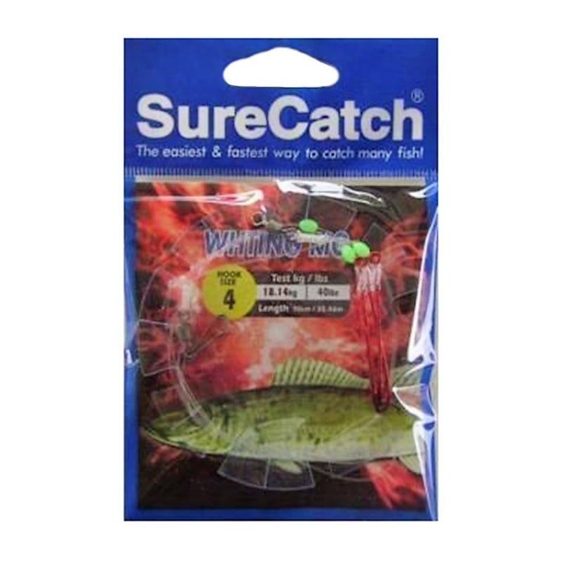 Buy Surecatch Whiting Rig with Size 4 Chemically Sharpened Hooks and Lumo  Beads - MyDeal