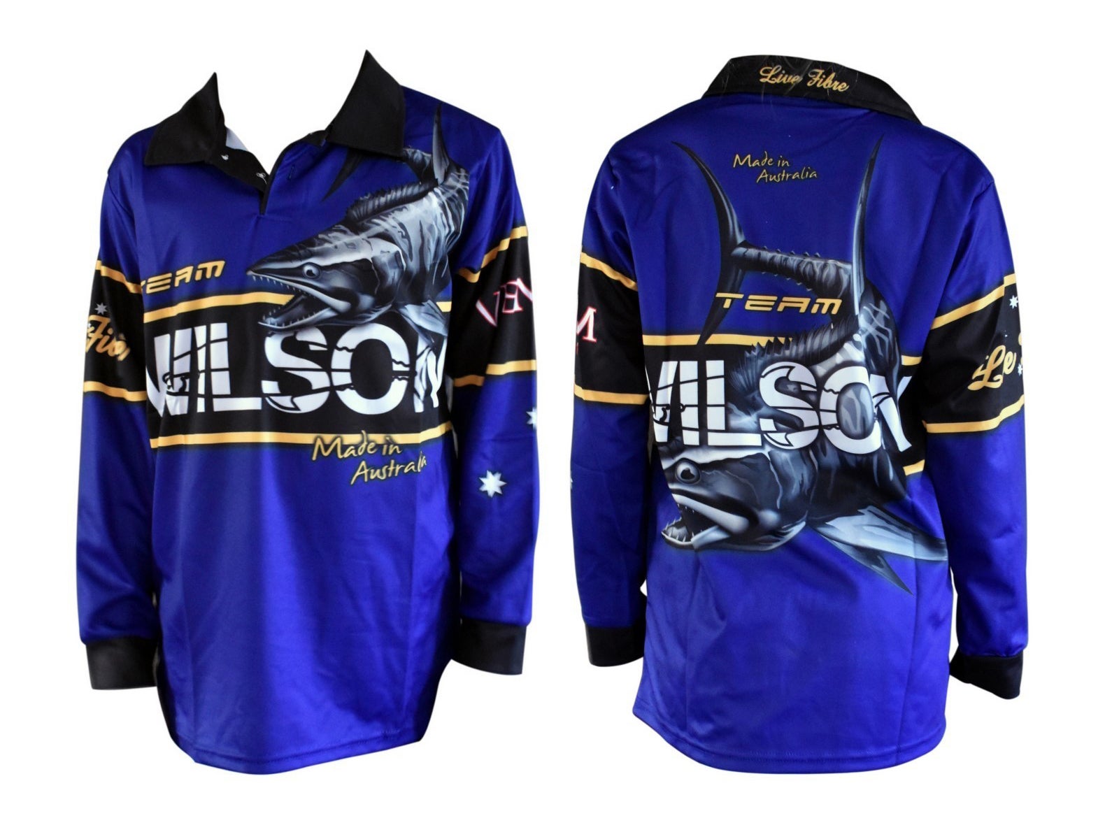 Team Wilson Tournament Long Sleeve Fishing Shirt with Collar - Fishing Jersey