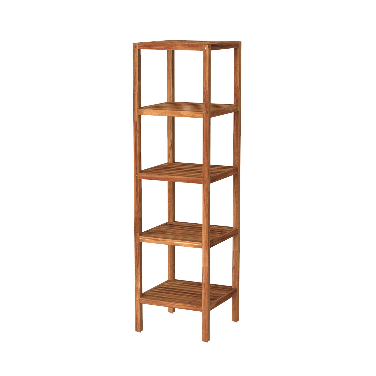 Acacia wood shelving deals unit