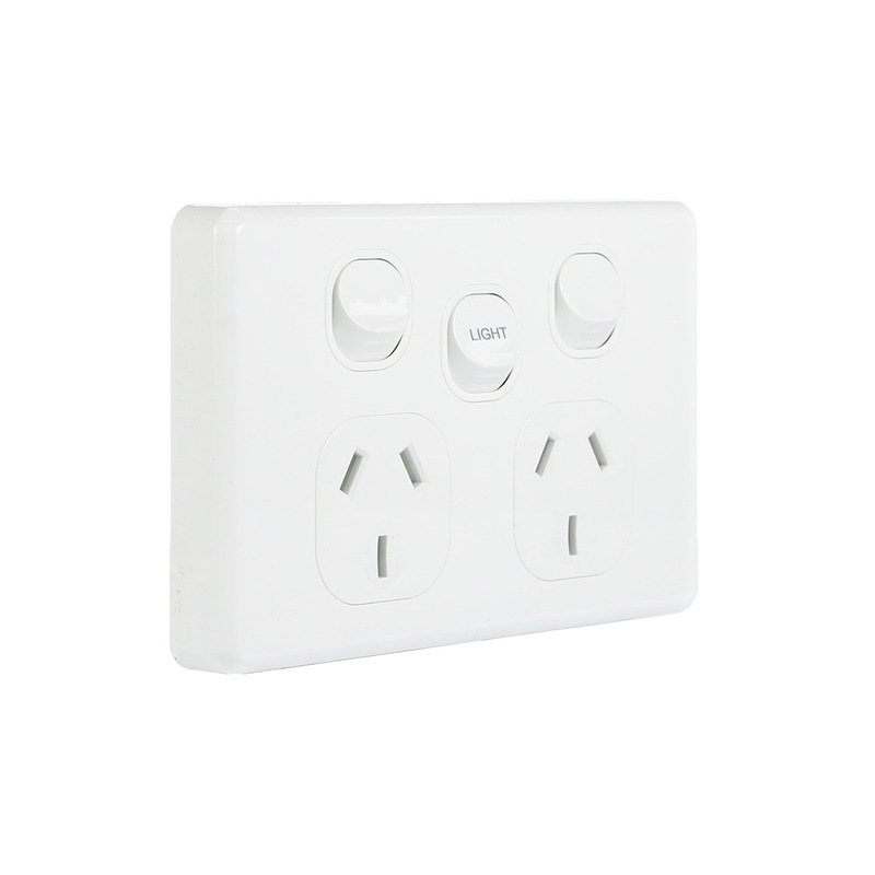 Buy NLS 30502LIGHT Double Power Point 10Amp with 10 Amp LIGHT Switch