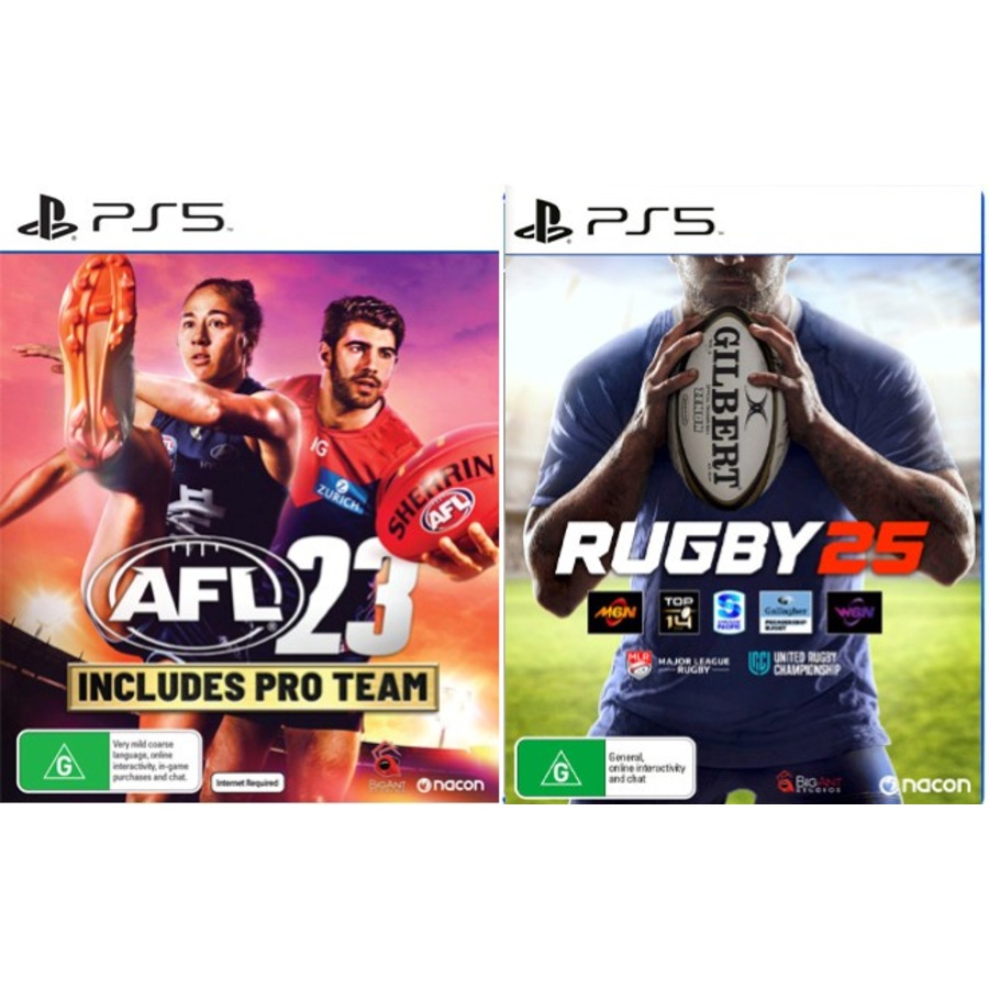 Buy AFL 23 & Rugby 25 PS5 Bundle - Everyday Rewards Shop