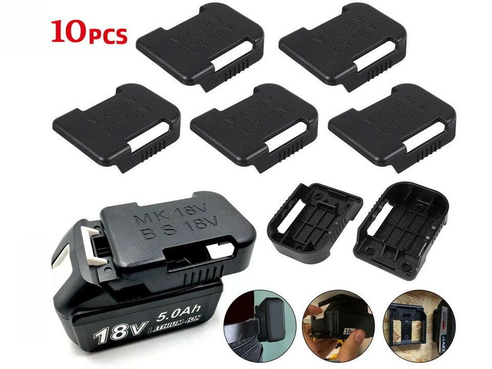 10PCS For 18V Makita Bosch Battery Holder Mount Shelf Stand Rack Storage Slots