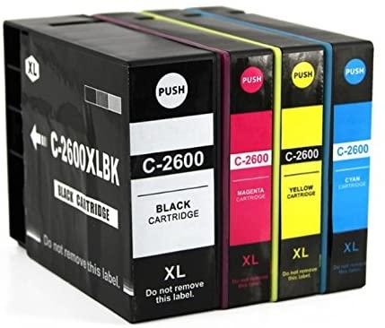 4 PGI-2600XL Ink Cartridges For Canon Maxify MB5060 MB5160 MB5360 MB5460