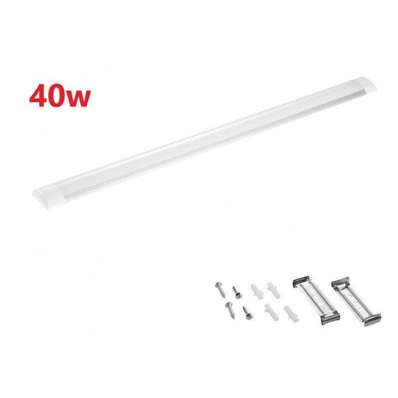 Buy 4FT 1200mm Slim LED Wide Batten Tube Light Ceiling Strip Bar Light ...