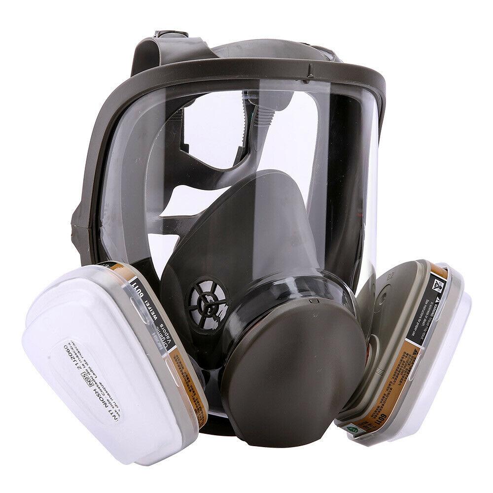 Gas Mask 7 in 1 Full Face Chemical Spray Painting Respirator Vapour 6800