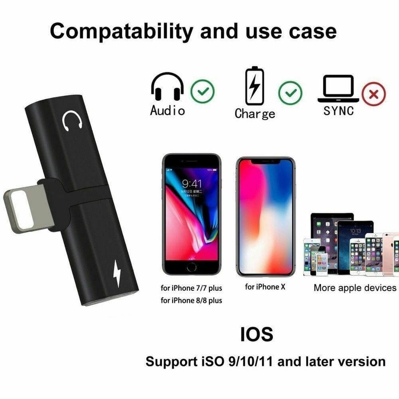 Buy Dual Headphone Charger Splitter Adapter 2 in 1 iPhone 12 11 Pro