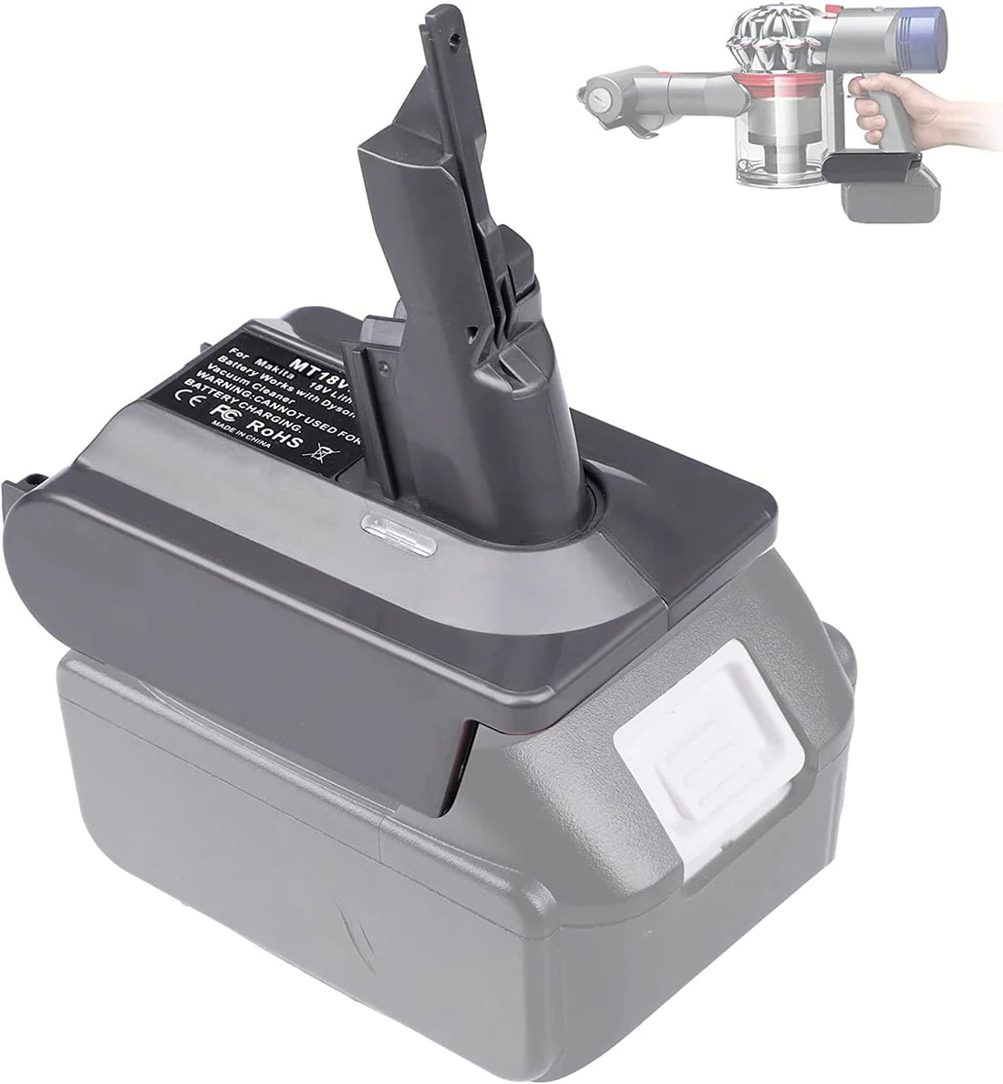Makita 18V To Dyson V7 & V8 Compatible Battery Converter / Adapter 