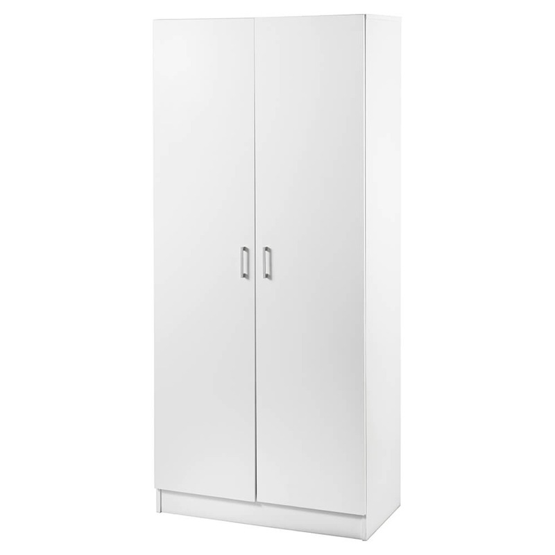 Maclaren Macey Double Door Cupboard Tall Storage White Show