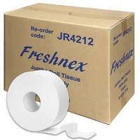 Jumbo Virgin Toilet Paper 300m 2 Ply 8 Rolls per Box JR4212