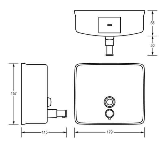 Metlam Square Soap Dispenser S'steel 1.2L ML603AS