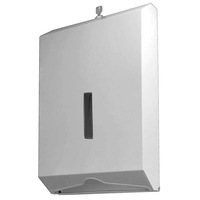 Ultra Slim Paper Towel Dispenser Powder Coated White Metal