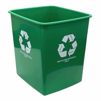 Waste Bin Plastic Green Recycling 15L