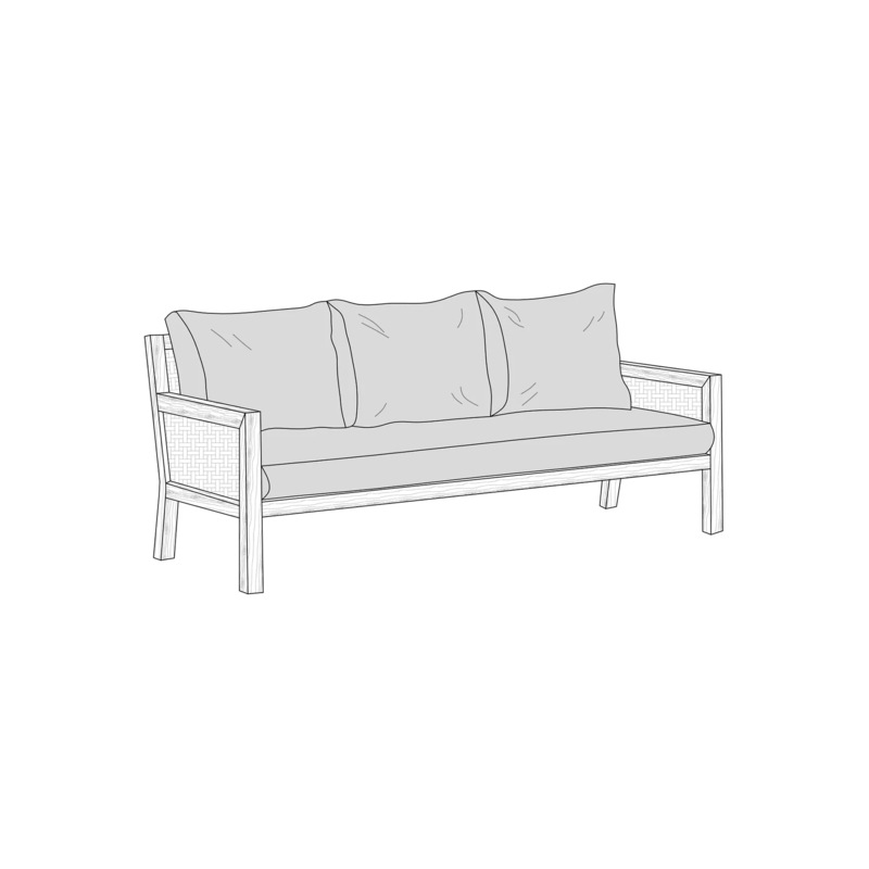 Buy COVER POPULAR FOR SANSA 3 SEATER LOUNGE SOFA MyDeal