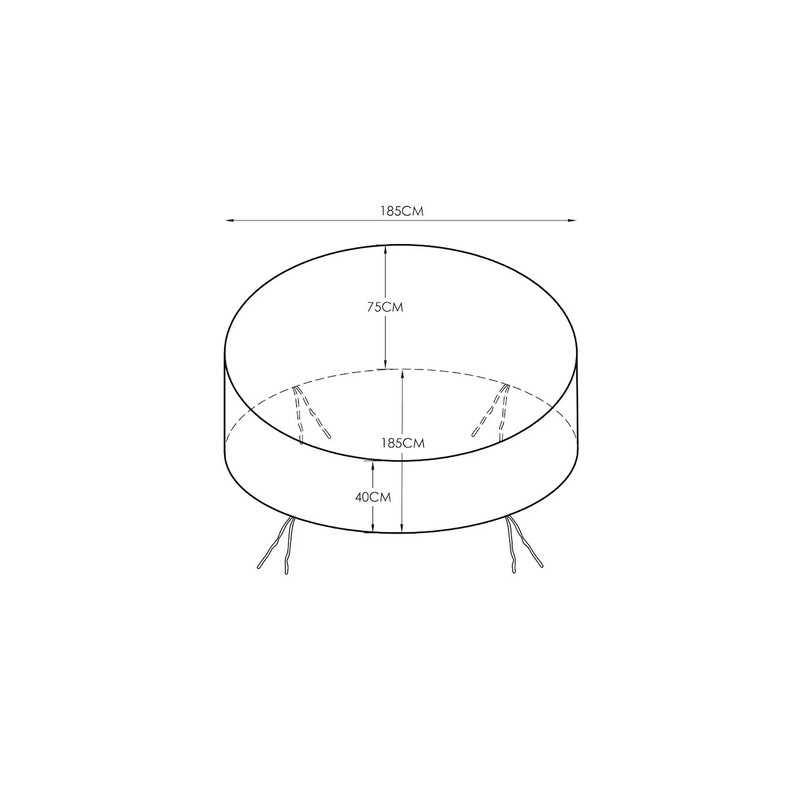 Buy WATERPROOF DAYBED COVER PROTECTIVE COVER SUIT 180CM ROUND DAYBED