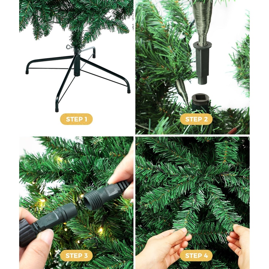 2.7M LED Christmas Tree Tinseltown 9FT Xmas Trees Decorations Green 1600 Tips