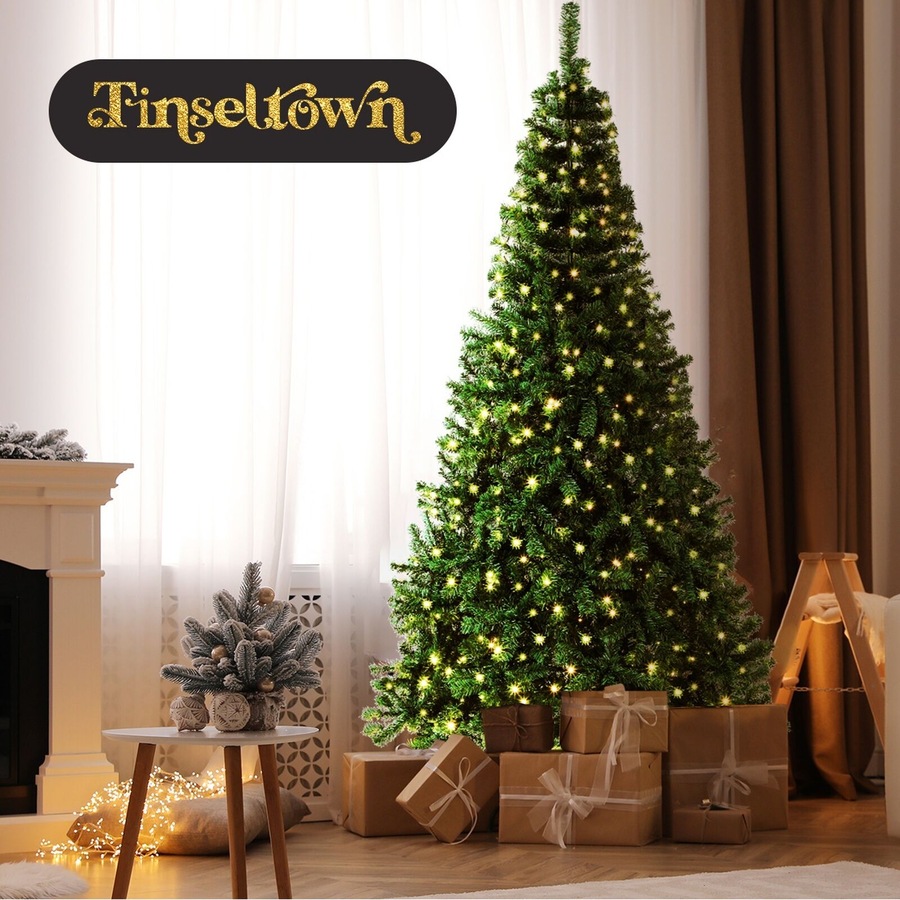 2.7M LED Christmas Tree Tinseltown 9FT Xmas Trees Decorations Green 1600 Tips