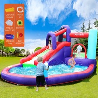 310X450CM AirMyFun Inflatable Castle Jumping Bounce House Water Slide Park Trampoline Outdoor Kids Toy Gift