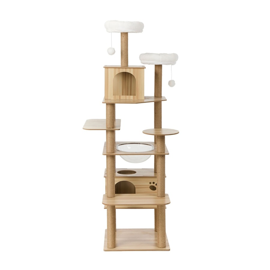 Alopet Cat Tree Tower Scratching Post Scratcher Cats Condo House Bed Wood 186cm