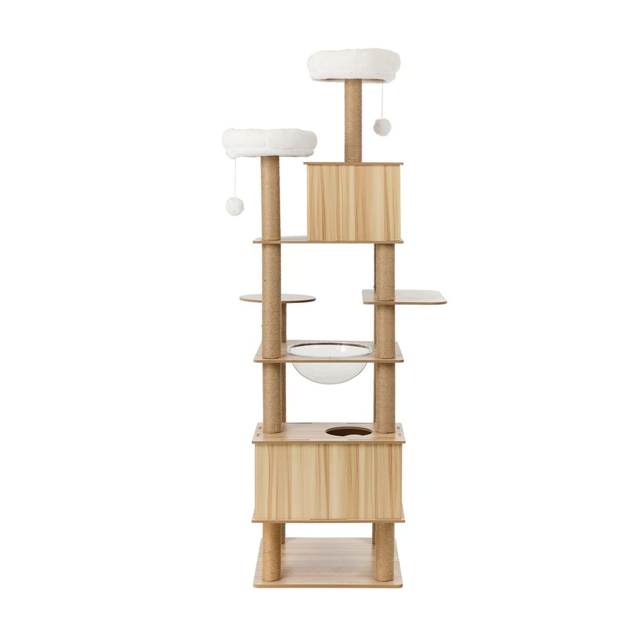 Alopet Cat Tree Tower Scratching Post Scratcher Cats Condo House Bed Wood 186cm