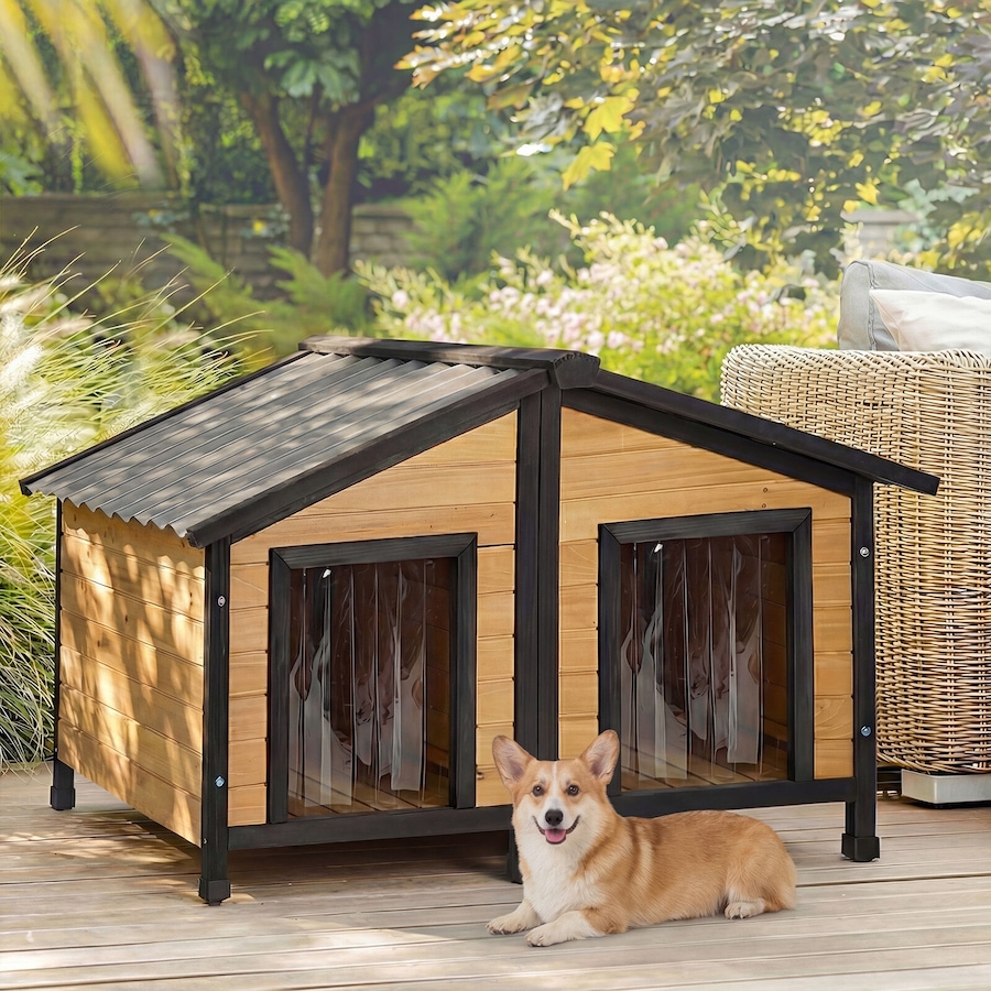 Alopet Dog Kennel Outdoor Indoor Pet House Wooden Cage Puppy Cabin Crate Kennels