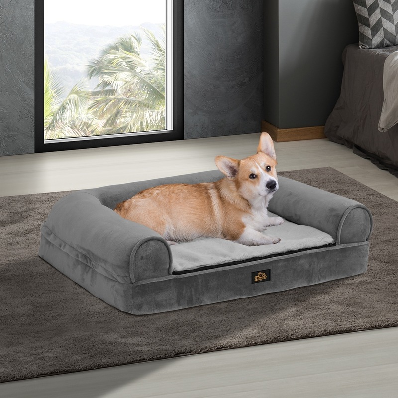 Buy Alopet Orthopedic Dog Bed Memory Foam Pet Calming Sofa Removable ...