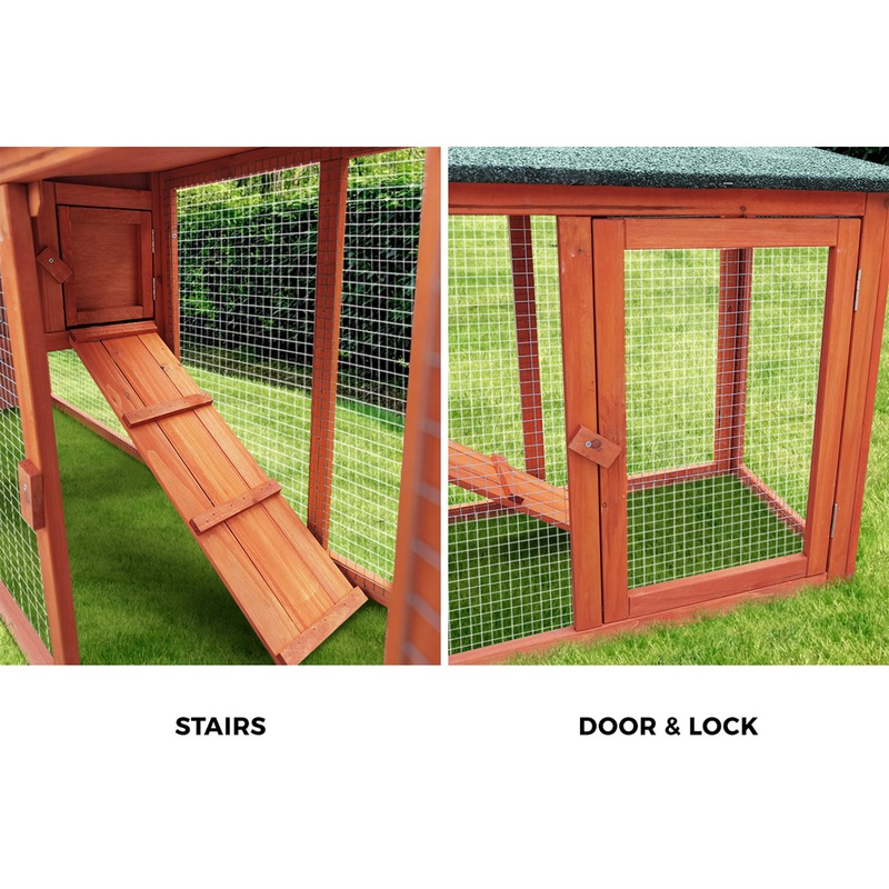 Buy Alopet Rabbit Hutch Chicken Coop 210CMX45CMX85CM Bunny House Run