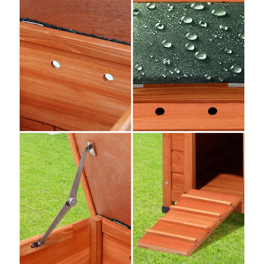 Alopet Rabbit Hutch Chicken Coop Wooden Pet Cage Habitat House Outdoor Cube