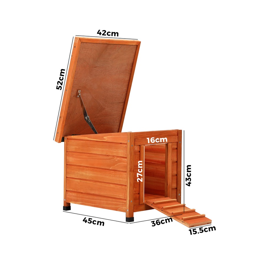 Alopet Rabbit Hutch Chicken Coop Wooden Pet Cage Habitat House Outdoor Cube