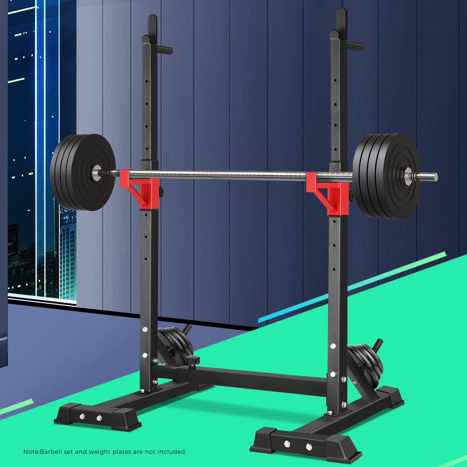 Finex Squat Rack Adjustable Barbell Bench Press Weight Lifting Australia