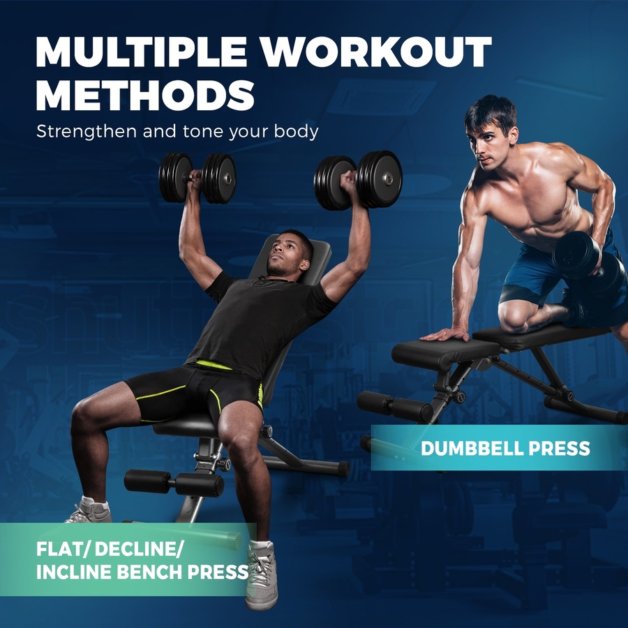 Finex Weight Bench FID Bench Dumbbell Flat Incline Decline Press Home Gym Fitness