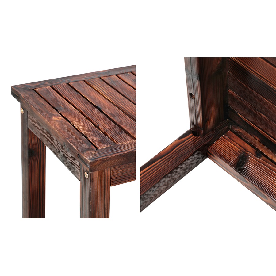 Livsip 150cm Garden Bench Outdoor Wood Patio Furniture Dining Chair Slatted Seat