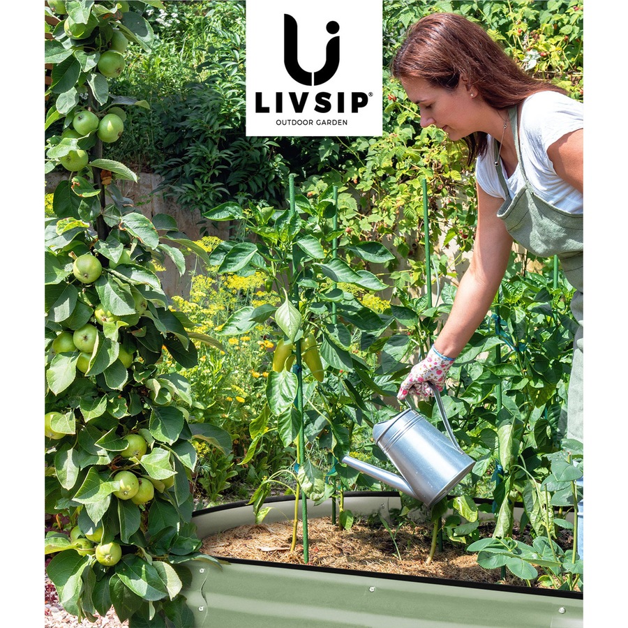 Livsip 2x Garden Bed 240x80x42cm Planter Box Raised Container Galvanised Green