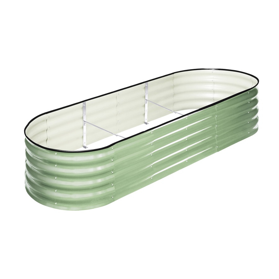 Livsip 2x Garden Bed 240x80x42cm Planter Box Raised Container Galvanised Green