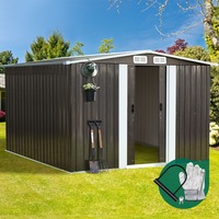 Livsip Garden Shed 2.57x2.05M Outdoor Storage Sheds Workshop Cabin Metal House