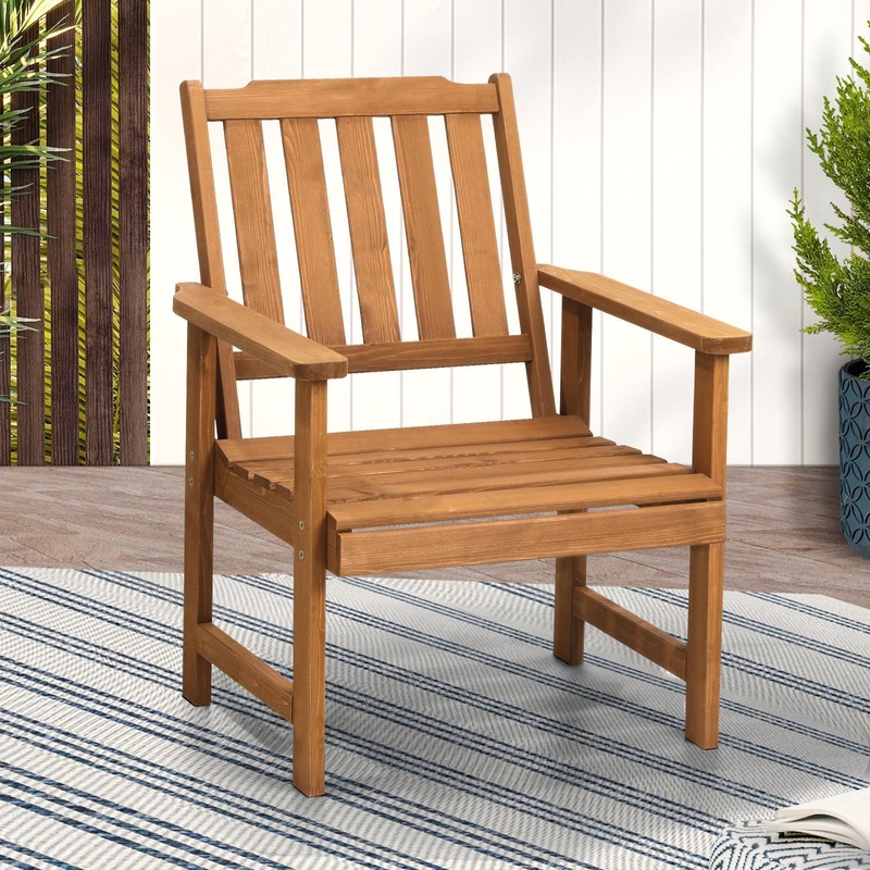 Buy Livsip Outdoor Armchair Wooden Patio Furniture Chairs Garden Seat ...