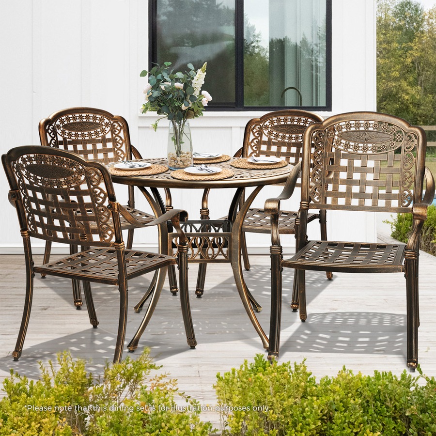 Livsip Outdoor Dining Set 5 Piece Table Chairs Setting Patio Outdoor Furniture