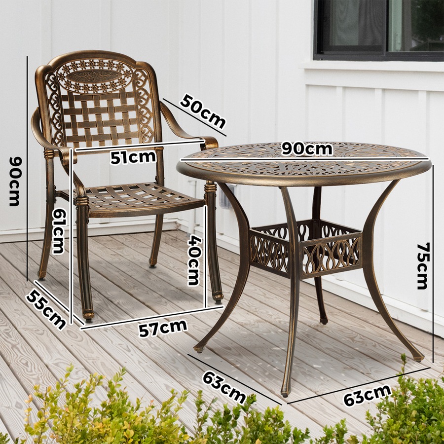 Livsip Outdoor Dining Set 5 Piece Table Chairs Setting Patio Outdoor Furniture