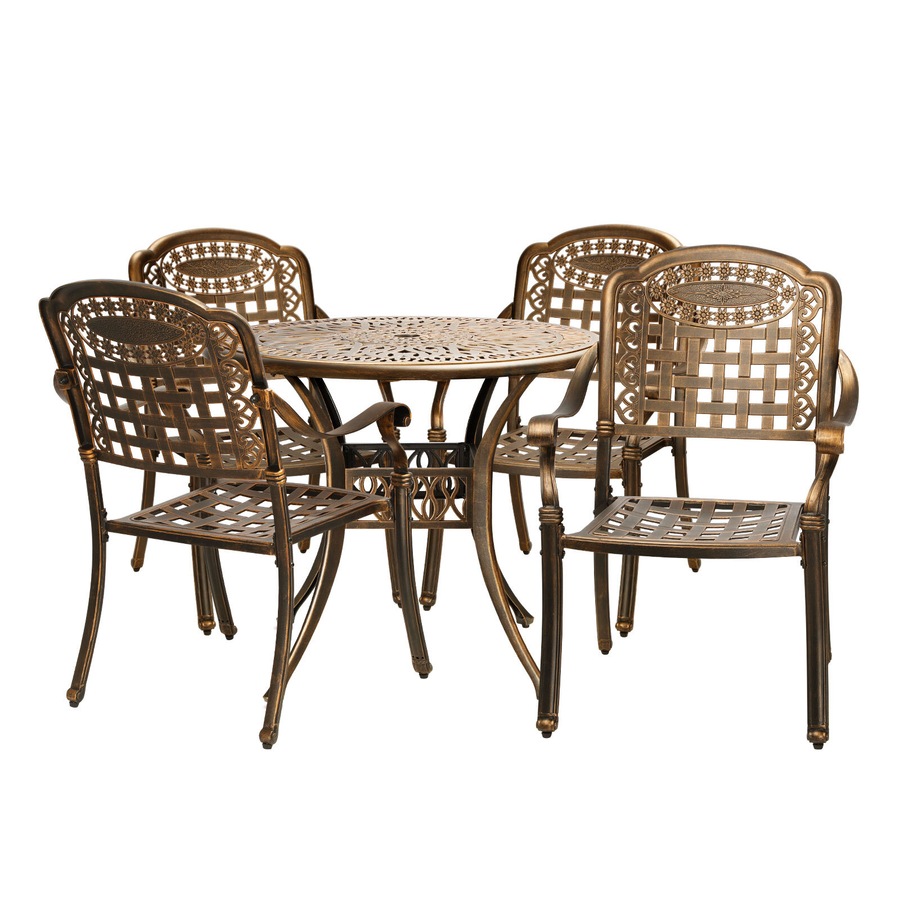Livsip Outdoor Dining Set 5 Piece Table Chairs Setting Patio Outdoor Furniture