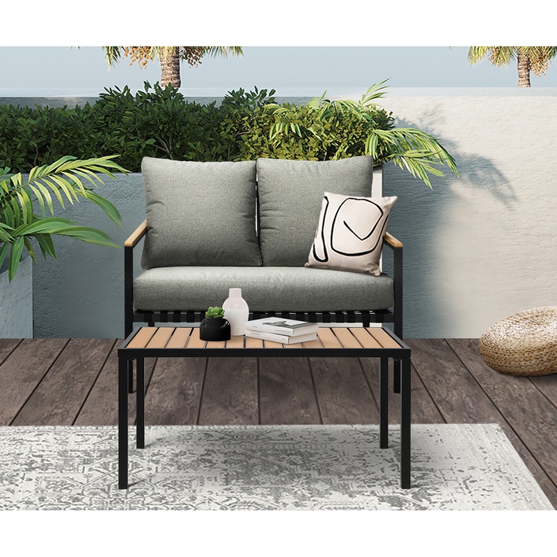 Buy Livsip Outdoor Furniture 2Piece Dining Set Lounge Patio Table Lounge Setting MyDeal