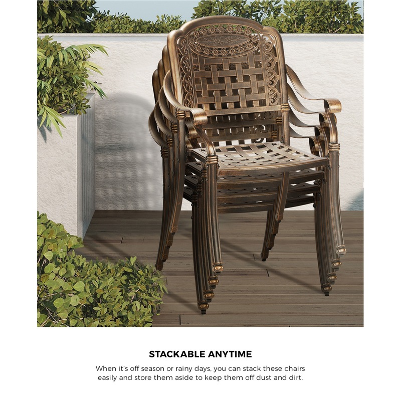 Buy Livsip Outdoor Patio Setting Dining Chairs & Table 3 Piece Bistro