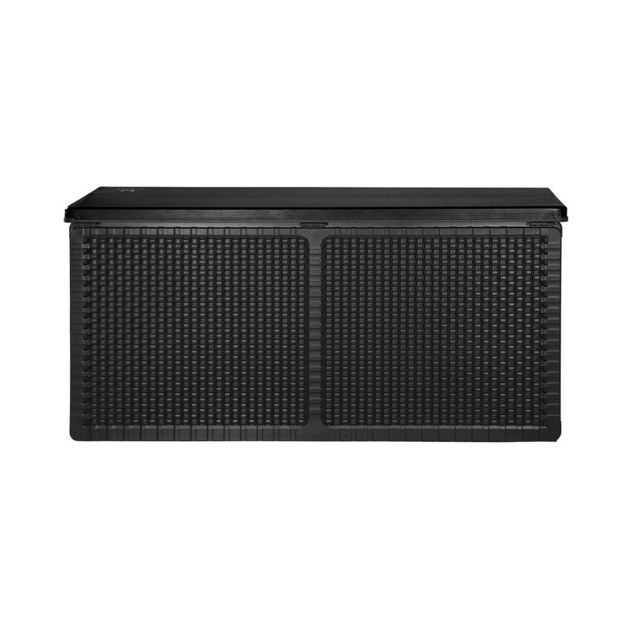 Livsip Outdoor Storage Box Bench 310L Cabinet Container Garden Deck Tool Black