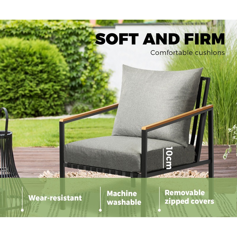 Buy Livsip 24 Piece Lounge Set Outdoor Furniture Chair Sofa Table Garden Patio MyDeal